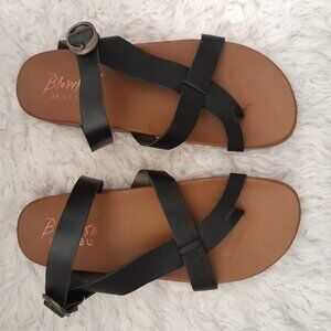 NWOT BLOWFISH MALIBU Women's Black Lilac Slide Sandals Size 11